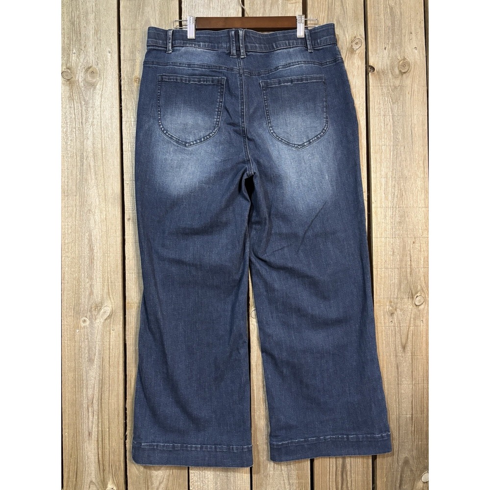 Draper James Women's‎ Wide Leg Cropped Jeans Size 14x26 - Picture 2 of 5